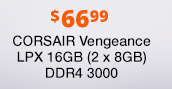 $66.99 CORSAIR Vengeance LPX 16GB (2 x 8GB) DDR4 3000