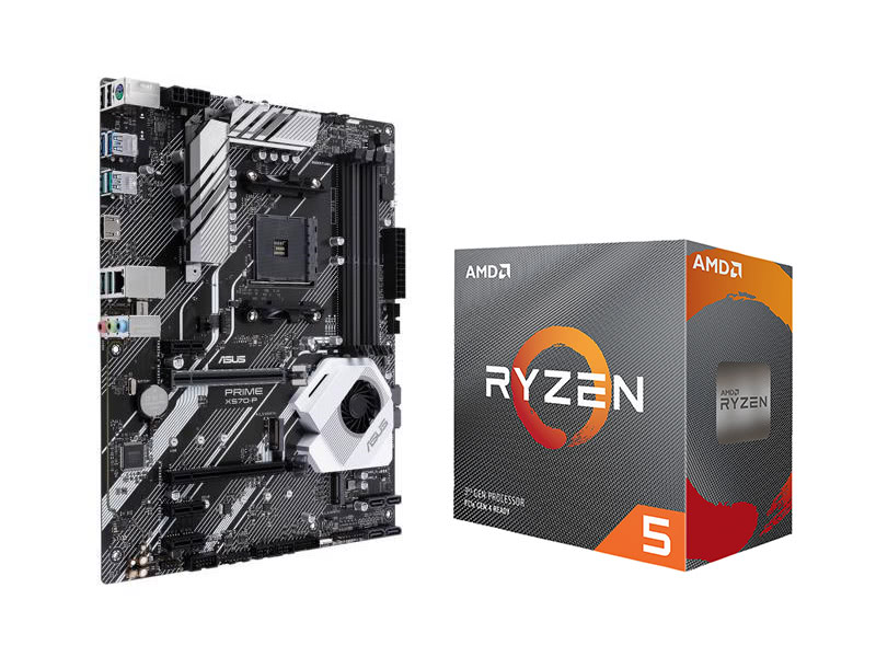 AMD RYZEN 5 3600 65W Desktop Processor + ASUS Prime X570-P ATX Motherboard