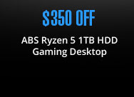 ABS Ryzen 5 1TB HDD Gaming Desktop