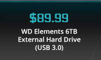 $89.99 WD Elements 6TB External Hard Drive (USB 3.0)