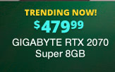 $479.99 GIGABYTE RTX 2070 Super 8GB 