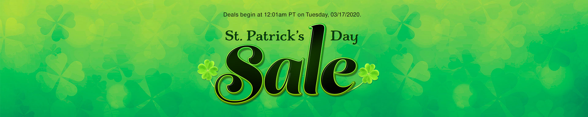 ST. PATRICK'S DAY SALE