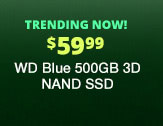 $59.99 WD Blue 500GB 3D NAND SSD