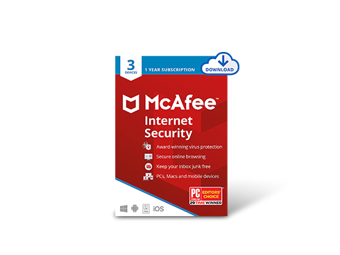 McAfee Internet Security 2021 1 Year / 3 Devices - Download