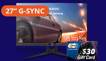 $699.99 AORUS FI27Q-X 27" 240Hz G-SYNC Compatible 2560x1440 0.3ms SS IPS Gaming Monitor