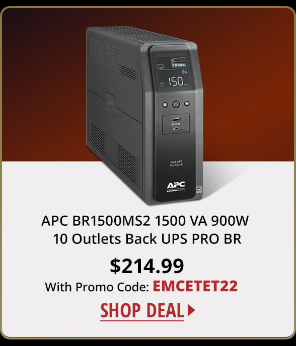 APC BR1500MS2 1500 VA 900W 10 Outlets Back UPS PRO BR