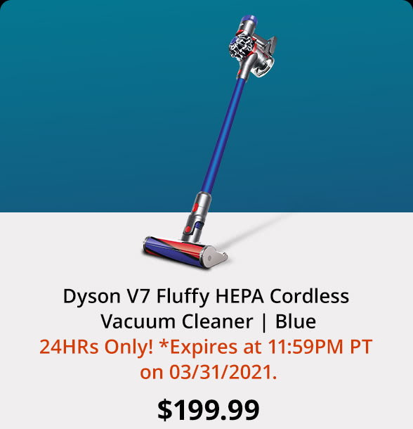 Dyson V7 Fluffy HEPA Cordless Vacuum Cleaner | Blue
