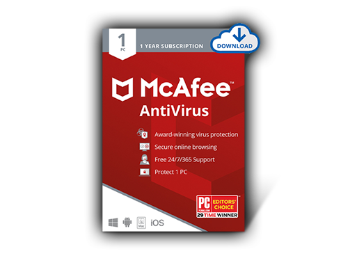 McAfee AntiVirus 2021 1 Year / 1 PC - Download