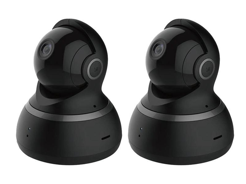 2x YI Dome Camera 1080p HD Pan/Tilt/Zoom 112° Wide-angle 2-way Audio Wireless 360° Complete Coverage infrared LED Night Vision Auto-Cruise, 4x zoom, IP Security Surveillance System, Black