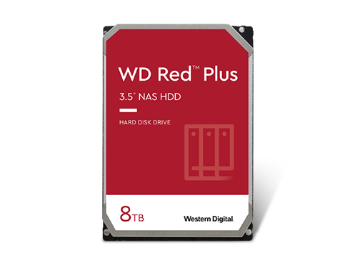 WD Red Plus 8TB NAS Hard Disk Drive - 5400 RPM Class SATA 6Gb/s, CMR, 256MB Cache, 3.5 Inch - WD80EFAX