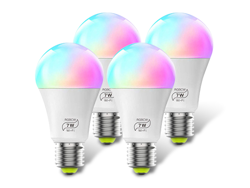 MagicLight Smart Light Bulb (60w Equivalent), A19 7W Multicolor 2700k-6500k Dimmable WiFi LED Bulb