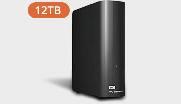 $179.99 WD Elements 12TB USB 3.0 Desktop Hard Drive, Black