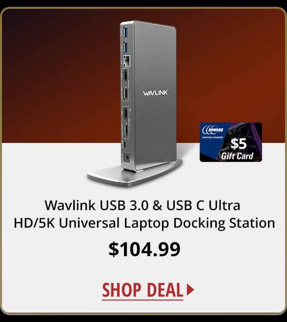 Wavlink USB 3.0 & USB C Ultra HD/5K Universal Laptop Docking Station