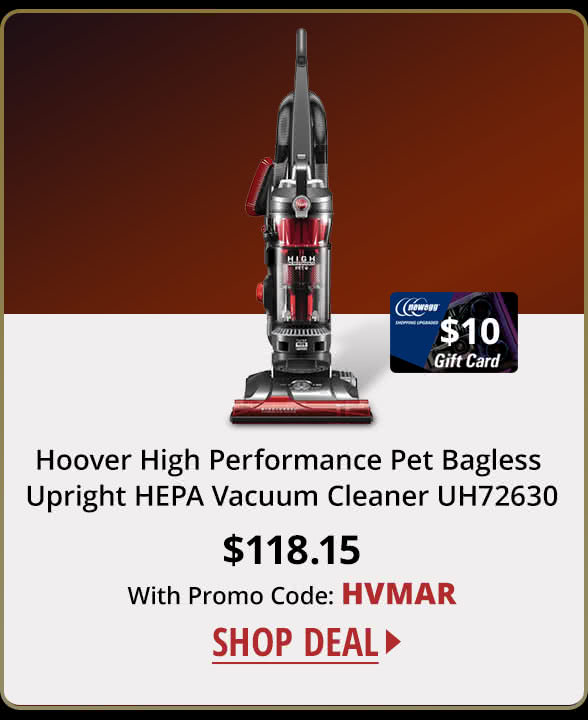 Hoover High Performance Pet Bagless Upright HEPA Vacuum Cleaner UH72630