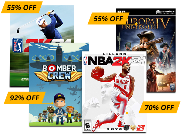 Up to 92% off Select PC Digital Games