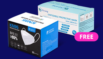 $15.99 GS KN95 Protective Mask (25pcs) + Free Disposable Face Mask (50pcs) w/ purchase!