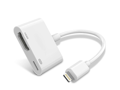 1080P Phone HDMI Cable, For Apple Phones 8-Pin Port HD TV/ Projector Converter Adapter For IPhone 5/ 6S/ 7, For IPad 4/ Mini