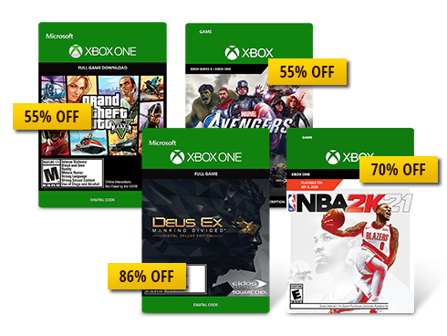 UP TO 86% OFF XBOX DIGITAL GAMES*