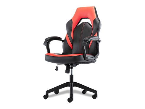 Ergonomic Gaming Chair, Faux Leather, Black /Red