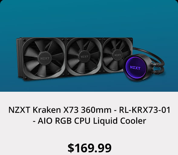 NZXT Kraken X73 360mm - RL-KRX73-01 - AIO RGB CPU Liquid Cooler