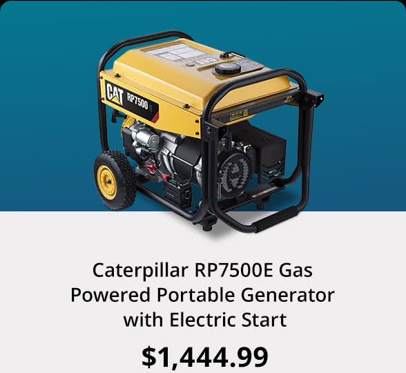 Caterpillar RP7500E Gas Powered Portable Generator with Electric Start