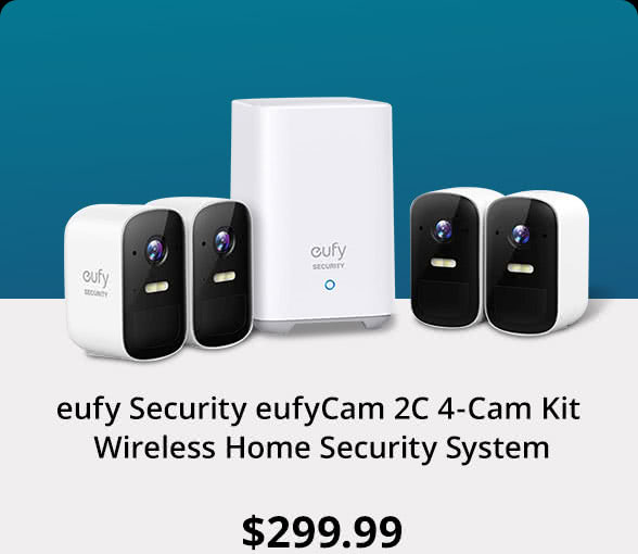 eufy Security eufyCam 2C 4-Cam Kit Wireless Home Security System