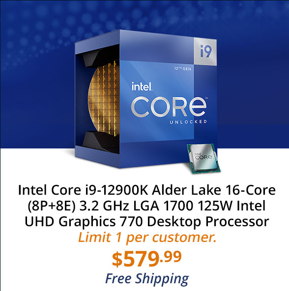 Intel Core i9-12900K Alder Lake 16-Core (8P+8E) 3.2 GHz LGA 1700 125W Intel UHD Graphics 770 Desktop Processor
