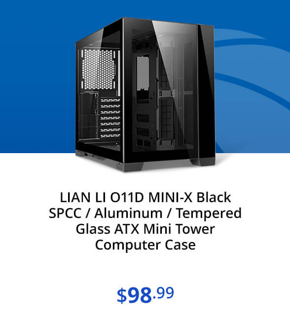 LIAN LI O11D MINI-X Black SPCC / Aluminum / Tempered Glass ATX Mini Tower Computer Case