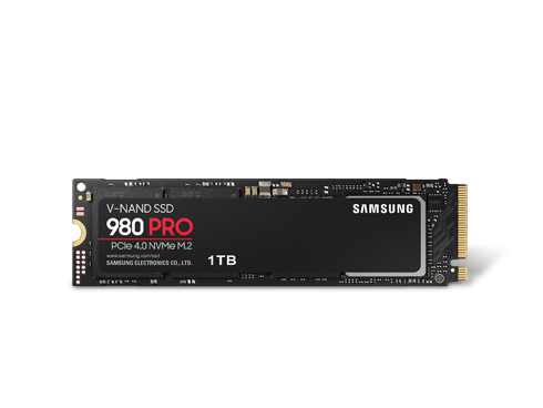 SAMSUNG 980 PRO M.2 2280 1TB PCI-Express Gen 4.0 x4, NVMe 1.3c Samsung V-NAND 3-bit MLC Internal Solid State Drive (SSD) MZ-V8P1T0B/AM