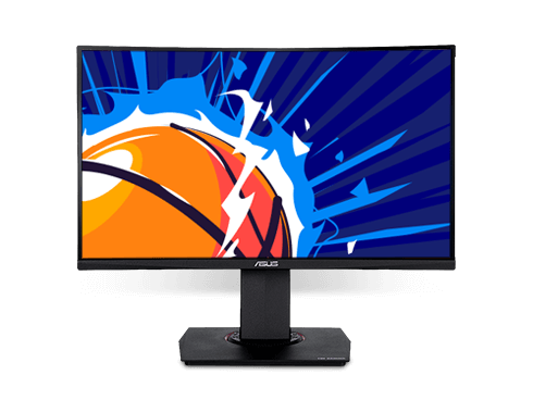 ASUS TUF Gaming VG24VQ 24" (23.6" Viewable) Full HD 1920 x 1080 1ms MPRT 144Hz 2 x HDMI, DisplayPort AMD FreeSync Asus Eye Care with Ultra Low-Blue Light & Flicker-Free Backlit LED Height Adjustable Curved Gaming Monitor