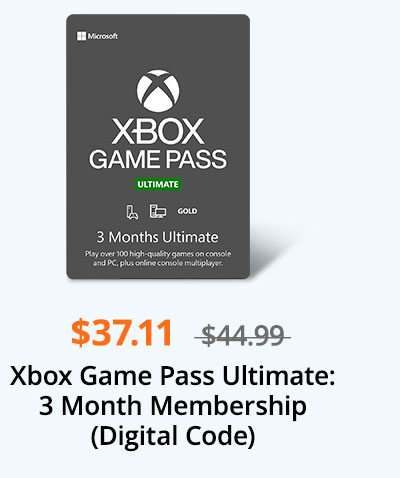 $37.11 Xbox Game Pass Ultimate: 3 Month Membership (Digital Code)