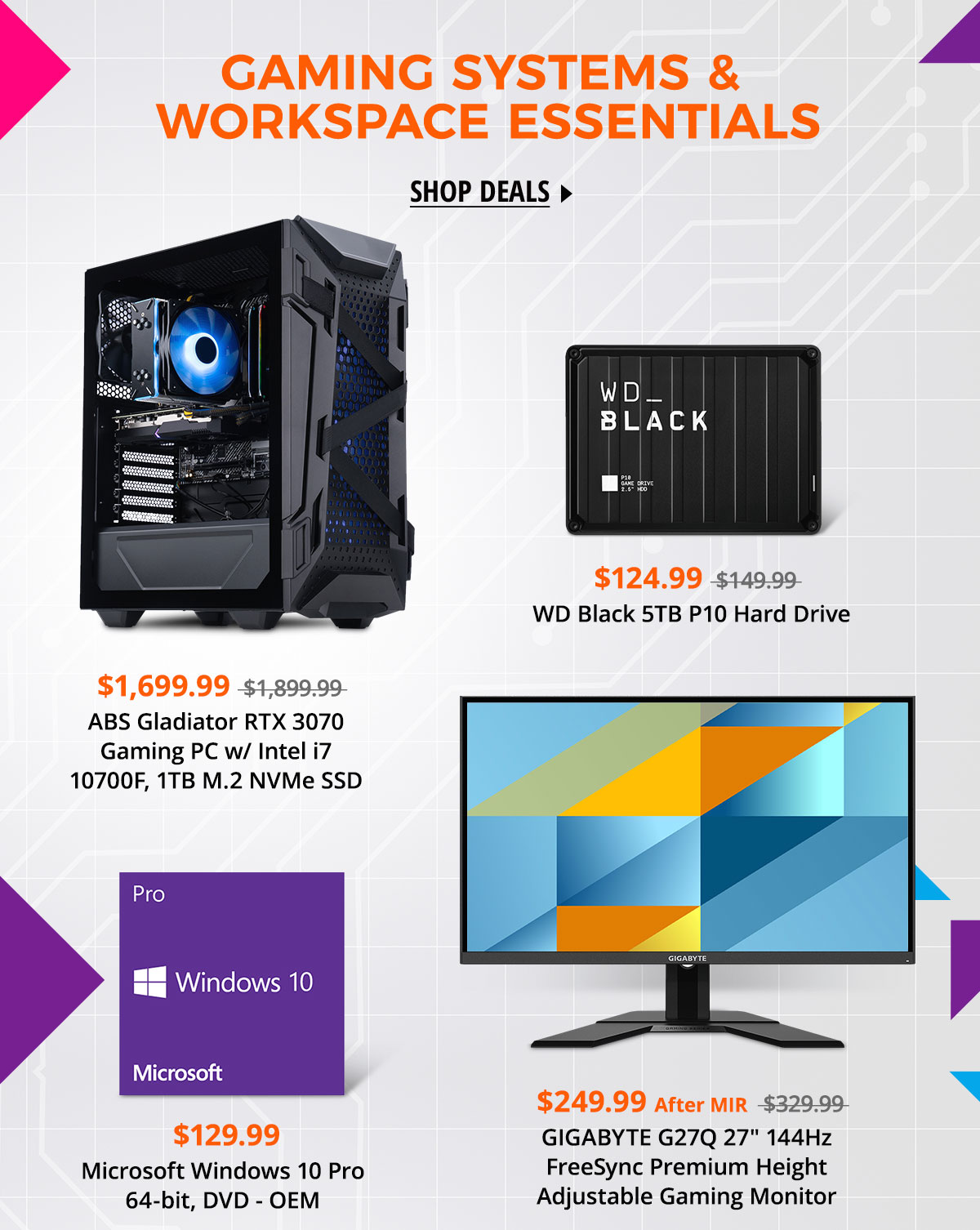 Gaming Systems & Workspace Essentials