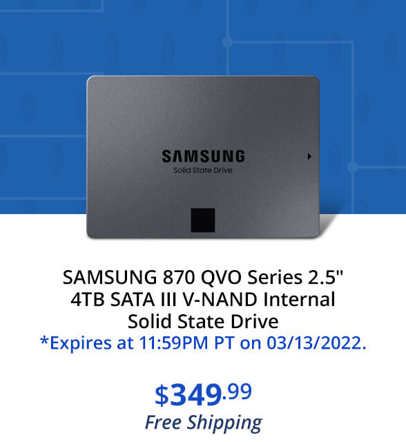 SAMSUNG 870 QVO Series 2.5" 4TB SATA III V-NAND Internal Solid State Drive