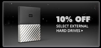 10% OFF SELECT EXTERNAL HARD DRIVES*