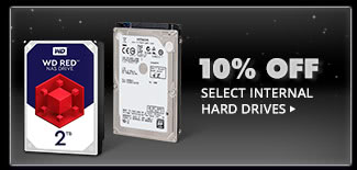 10% OFF SELECT INTERNAL HARD DRIVES*