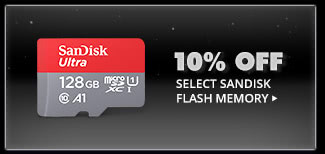 10% OFF SELECT SANDISK FLASH MEMORY*