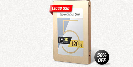 Team Group L5 LITE 3D 2.5" 120GB SATA III 3D NAND Internal Solid State Drive (T253TD120G3C101)