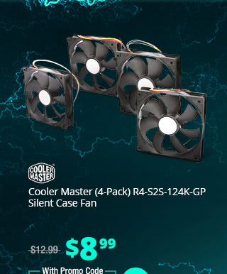 Cooler Master (4-Pack) R4-S2S-124K-GP Silent Case Fan
