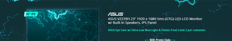 ASUS VZ239H Frameless 23�� 5ms (GTG) IPS Widescreen LCD/LED Monitors, HDMI 1920 x 1080 Ultra-Slim Design, w/ Eye Care Feature and Flicker Free Technology, 178/178 Viewing Angle and Build in Speakers