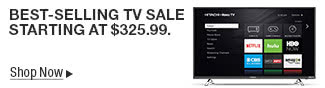 Best-Selling TV Sale Starting at $325.99.