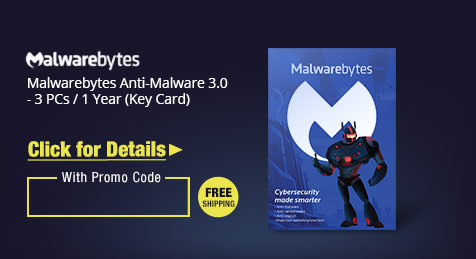 Malwarebytes Anti-Malware 3.0 - 3 PCs / 1 Year (Key Card)