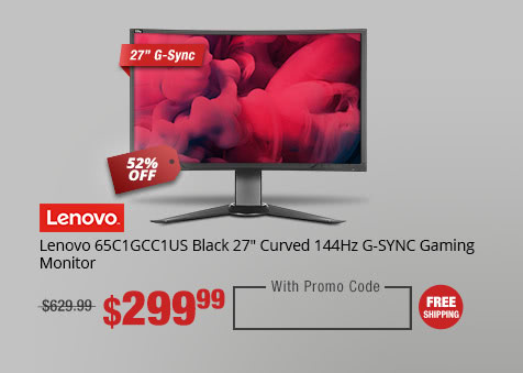 Lenovo 65C1GCC1US Black 27" Curved 144Hz G-SYNC Gaming Monitor
