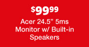 Acer 24.5" 5ms Monitor