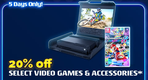20% OFF SELECT VIDEO GAMES & ACCESSORIES*