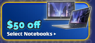 $50 OFF SELECT NOTEBOOKS*