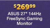 ASUS 27" 144Hz G-SYNC Compatible Gaming Monitor