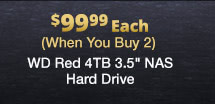 WD Red 4TB 3.5" NAS Hard Drive