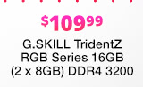 G.SKILL TridentZ RGB Series 16GB (2 x 8GB) DDR4 3200