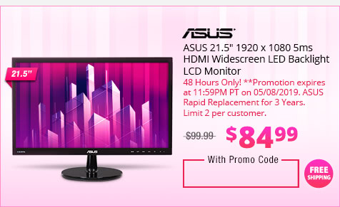 ASUS 21.5" 1920 x 1080 5ms HDMI Widescreen LED Backlight LCD Monitor