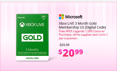 Xbox LIVE 3 Month Gold Membership US (Digital Code)